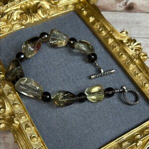 Lemon Quartz and Smoky Quartz Bracelet